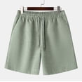 thumbnail image 1 of toraway Men Spring And Summer Pant Casual All Solid Color Painting Loose Plus Size Trouser Fashion Beach Pockets Short XL, 1 of 3