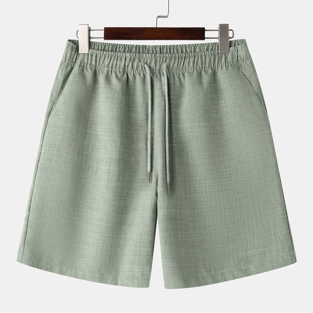 toraway Men Spring And Summer Pant Casual All Solid Color Painting Loose Plus Size Trouser Fashion Beach Pockets Short XL