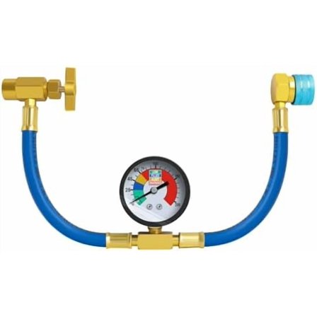 R1234YF Refrigerant Charge Hose Kit, R-1234YF AC Refrigerant Can Hose with Gauge, 1/2 LH Can Opener Tap and R1234YF Low Side Adapter$$Vehicle Parts & Accessories