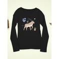 thumbnail image 3 of Funny Kids Antelope Drawing Long Sleeve Toddler -Image by Shutterstock,  5 Toddler, 3 of 4