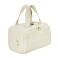 thumbnail image 1 of Neceser de viaje para maquillaje con asa y cremallera, portátil Beige, 1 of 9