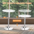 thumbnail image 6 of Giantex Round Bar & Pub Table, Height Adjustable Bistro Table w/Faux Marble Top, 360° Swivel Cocktail Table, 6 of 8