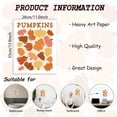 thumbnail image 2 of 1PCS Abstract Autumn Wall Art Prints Vintage Pumpkin Paper Poster Fall Print Ivory Poster Board Art White Cardboard Drawing Colorful Background Home Room Thanksgiving Party Decor 28x35cm, 2 of 7