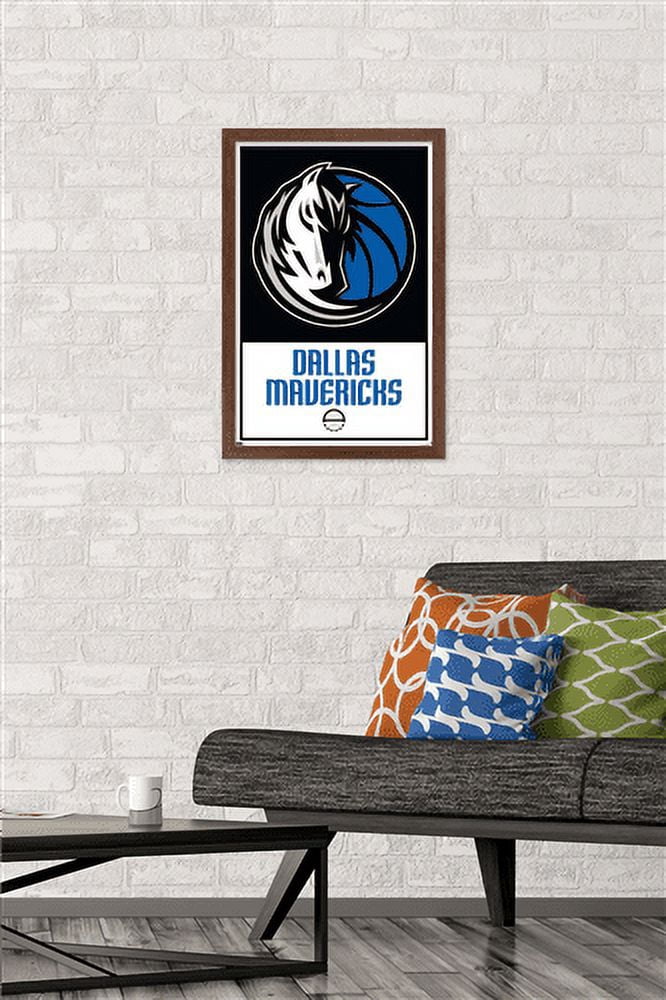 NBA Dallas Mavericks - Logo 21 Wall Poster, 14.725" x 22.375", Framed