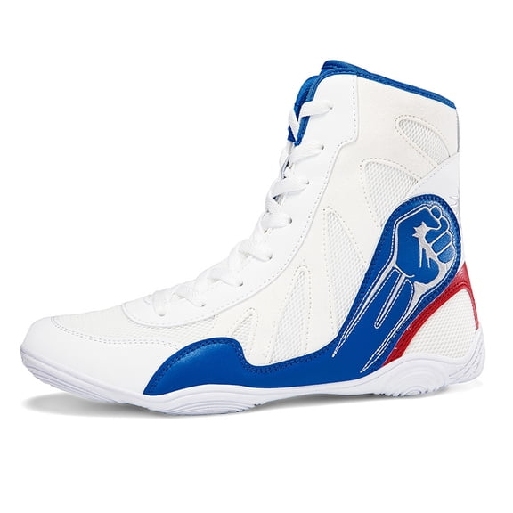 New Men's High-Top Breathable Lightweight Cushioned Wrestling Shoes Non-Slip Durable Boxing Shoes