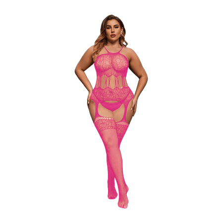 Dream Apparel Womens Lingerie Fishnet Bodysuit Mesh Chemise Babydoll Sexy Mesh Teddy Lingerie