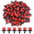 thumbnail image 1 of 200 piezas de gotero de riego ajustable, sistema de riego por goteo, cabezal de goteo de microflujo (rojo), 1 of 5