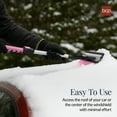 thumbnail image 3 of Best Choice Products 39" Extendable Snow Brush with Squeegee & Ice Scraper, Auto Snow Brush, Auto Ice Scraper - Pink, 3 of 9