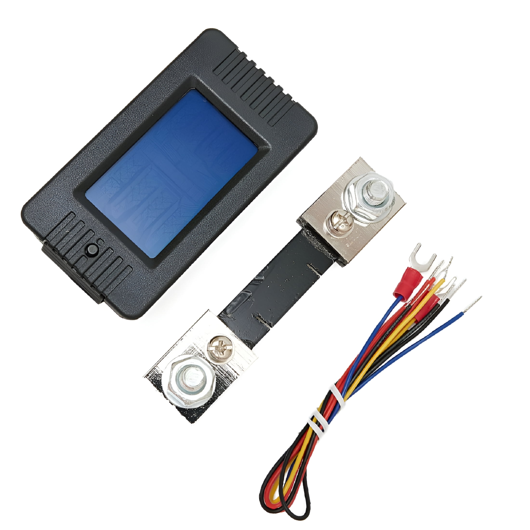 GJX DC 9 in 1 Battery Monitor Meter with Shunt,0-200V 0-100A LCD Display Digital Current Voltage Power Energy Meter,Easy Installation Multimeter Voltmeter Ammeter for Cars RV Solar System