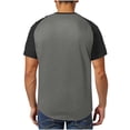 thumbnail image 3 of Crewneck Short Sleeve T Shirts for Men Casual Summer Tops with Pocket Workout Active Tees, 3 of 7