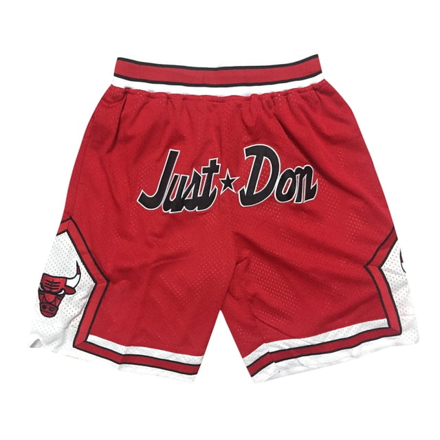 Bulls Retro Embroidered Drawstring Cropped Basketball Shorts Training Shorts