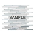 thumbnail image 1 of Sample - Cinderella Gray Marble Stone Glass Metallic Silver Insert Mosaic Tile Backsplash, 1 of 6