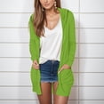 thumbnail image 4 of Uqiangy Women'S Clothing Fall Sweatshirt 2025 Fall Trendy Long Sleeve Women Round Neck Open Front Button Down Chunky Knit Cardigan Open Front Knitted Sweater Green S, 4 of 6