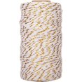 thumbnail image 1 of Alambre dorado de 100 m, cuerda de sisal de algodón blanco, cuerda de sisal de panadero dorado, para decoración, manualidades de bricolaje, envoltorio de regalos de Navidad, 1 of 5