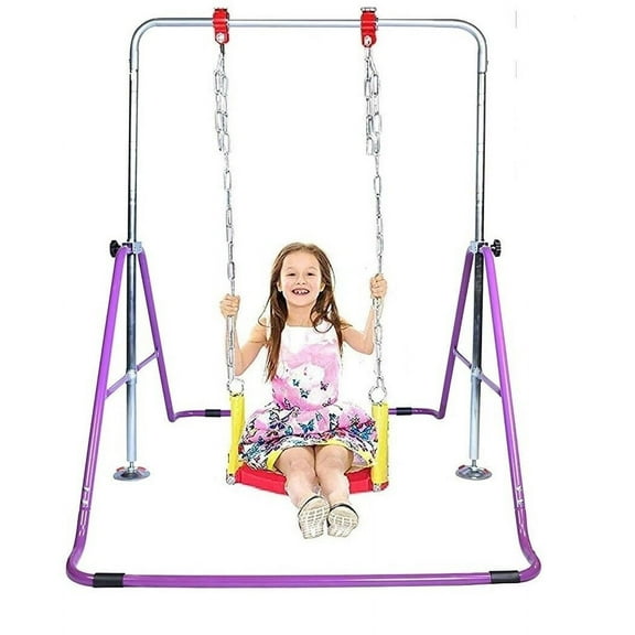 Kids 3-in-1 Gymnastics Bar Set: Expandable Horizontal Bar for Kip Training - Jungle Gym Fun