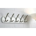 thumbnail image 3 of Richelieu Bp21530195 3-1/2" Wide 5 Hook Wooden Coat Rack - White, 3 of 4