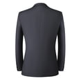 thumbnail image 4 of Mens 2 Piece Suit Slim Fit Double Breasted Dark gray Solid Color Peaked Lapel Tuxedo Blazer Pants for Prom with Tie, 4 of 8