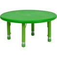 thumbnail image 5 of Adjustable Height Round Plastic Activity Table 33, Green, 5 of 8