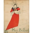 thumbnail image 3 of Henri de Toulouse-Lautrec 20x24 Black Modern Framed Museum Art Print Titled - May Belfort (1895), 3 of 5