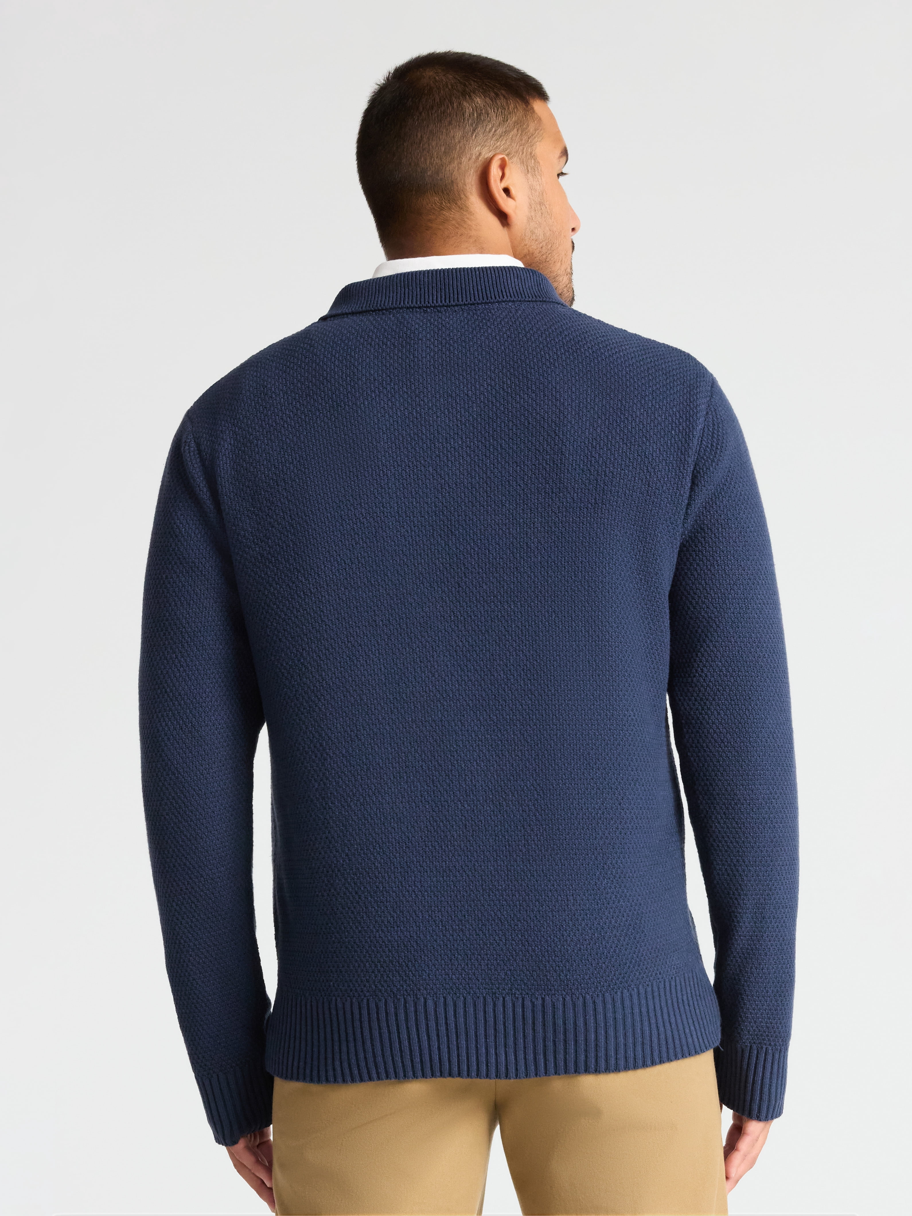 George Men's & Big Men's Button Mock Neck Sweater with Long Sleeves, Midweight, Sizes S-3XL