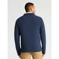 thumbnail image 3 of George Men's & Big Men's Button Mock Neck Sweater with Long Sleeves, Midweight, Sizes S-3XL, 3 of 5