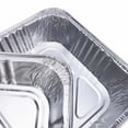 thumbnail image 3 of pitrice 12Pcs Disposable Aluminum Foil Food Container Use Non-Stick Steaming Basket Rectangle Packing Box Multi-use Takeaway Cooking Liners Microwave M shallow/no lid, 3 of 9