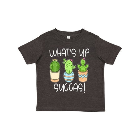 

Inktastic What s Up Succas Funny Cacti Plants Gift Toddler Boy or Toddler Girl T-Shirt