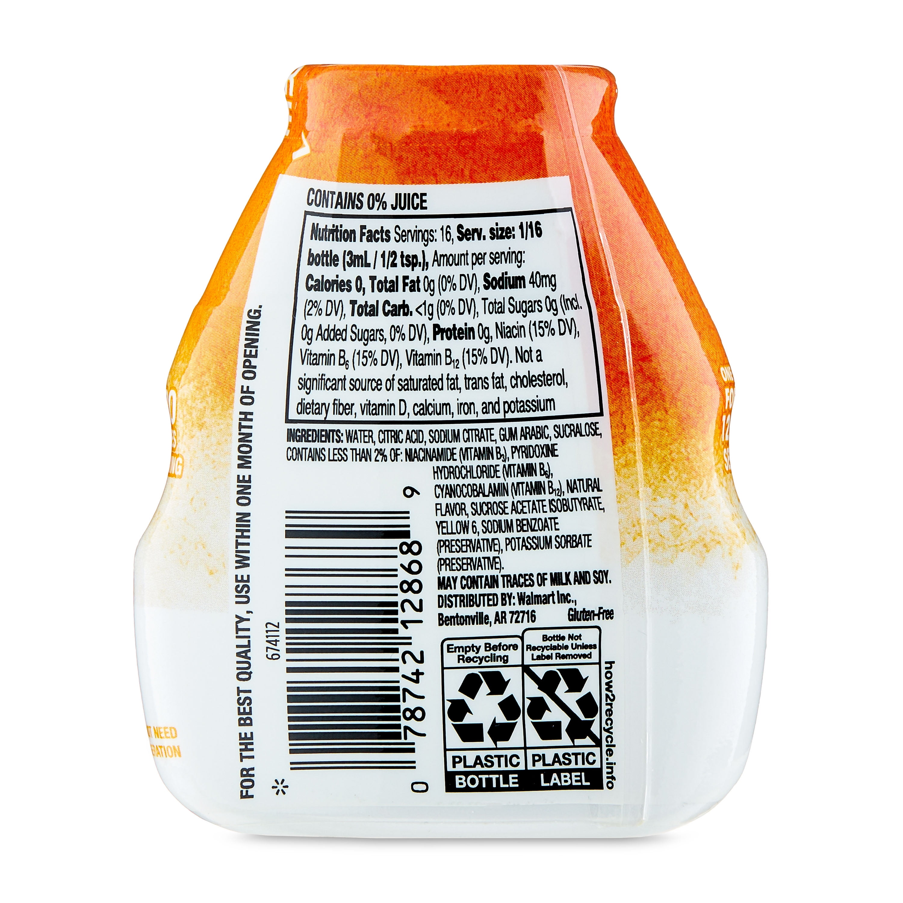 Great Value Orange Blast Drink Enhancer, 1.62 fl oz