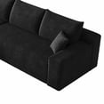 thumbnail image 5 of Lunale 95" L-Shaped Modular Sectional Sofa, No Assembly Required, Boneless Corduroy Cloud Couch for Living Room, Black(Left Facing Chaise), 5 of 7