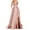 Rose Gold, variant on Long Party Dresses For Women Elegant Lady Spaghetti Strap Prom Gown Wedding Guest Solid Satin Maxi Dress With Pocket Pink