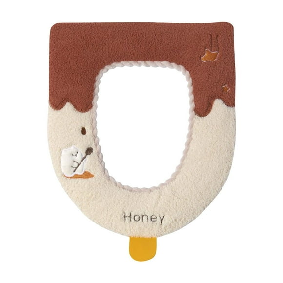 Ohufall Fall And Winter Toilet Seat Thickened Household Warm Sitting Toilet Cover Furry Toilet Seat Cushion Toilet Seat Cushions Soft Toilet Seat Cushion