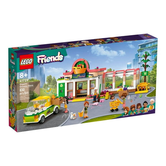 LEGO Friends Organic Grocery Store 41729, Supermarket Toy Shop for Girls and Boys 8 Plus Years Old, Playset with Truck & 4 Mini-Dolls