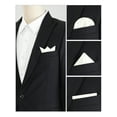 thumbnail image 4 of INSPIRE CHIC Men's Pocket Squares Solid Color Handkerchiefs for Wedding Party Cream, 4 of 4