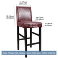 thumbnail image 3 of Unique Bargains Bar Stool Covers for Bar Counter Short Back Chair Slipcovers Burgundy 2 Pcs, 3 of 8