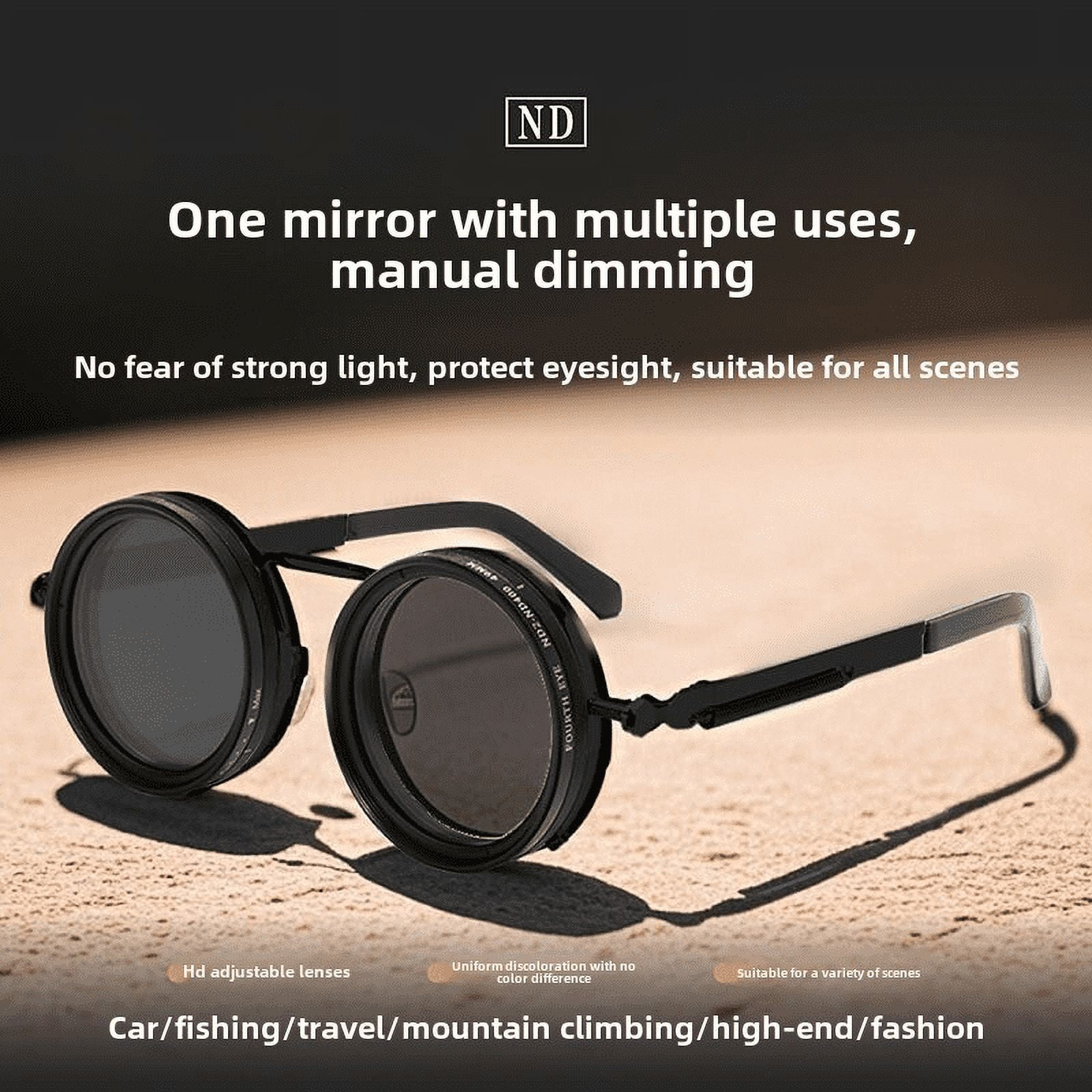 Outdoor Drving Travel Fishing Adjustment ND Filter Sun Glasses Men Sunglasses