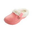 thumbnail image 2 of Willtoo Womens Fur Lined Clogs Memory Foam Warm Fuzzy Slippers Winter Waterproof Indoor Outdoor Slipper Pink 4, 2 of 5