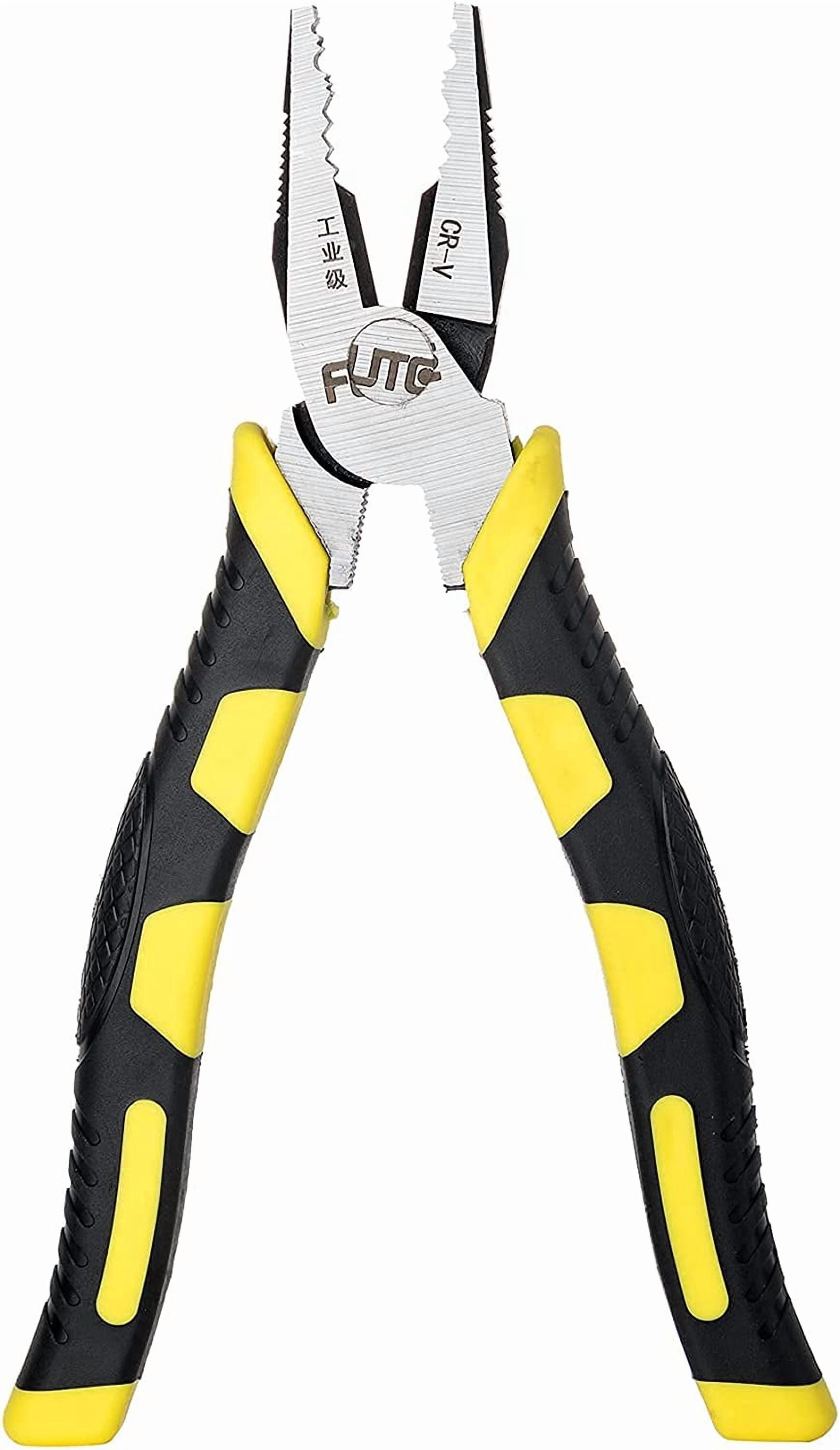 8 inch Linesman Pliers Combination Plier with Wire Cutters,Chrome Vanadium Steel Forged