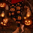 thumbnail image 2 of Womens Halloween High Waist Yoga Leggings, Full Length Tummy Control Workout Pants with Pockets Athletic Activewear, 2 of 4