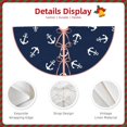 thumbnail image 4 of Daiia Nautical Themed Simple Anchors Drawing Merry Christmas Tree Skirt , Xmas Large Lace-up Tree Skirt, Santa Snowflakes Rustic Home Decorations New Year Party Farmhouse Decor-48", 4 of 7