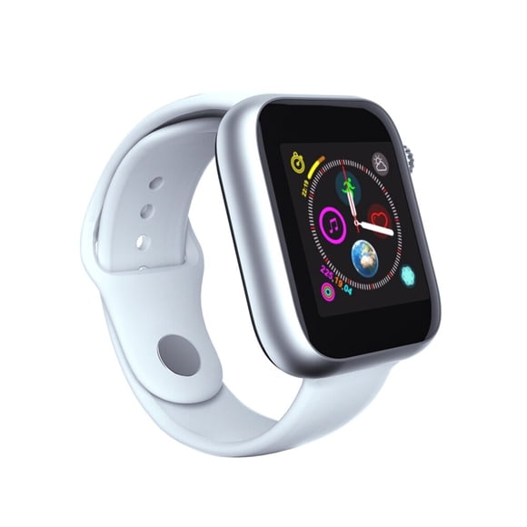 Fralugio Smart watch Reloj Inteligente Z6 Hr con Camara y Slot para Micro SD Blanco