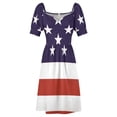 thumbnail image 6 of Stars and Stripes Red White and Blue USA Flag Dress birthday dress loose summer dress, 6 of 7