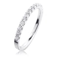 thumbnail image 2 of Ultra Thin 14K Womens Natural Diamond 0.4 Ctw Slim Wedding Band (White Gold Size 7.5), 2 of 3