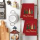 thumbnail image 5 of xihome Paños de cocina de microfibra con estampado de rbol de Navidad para secar y limpiar encimeras en el baño durante las fiestas., 5 of 6