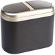 thumbnail image 1 of Mini bote de basura para automóvil con tapa, caja de almacenamiento pequeña para automóvil, contenedor de basura de plástico para vehículos, contenedor de basura con doble tapa para automóvil(dorado), 1 of 5
