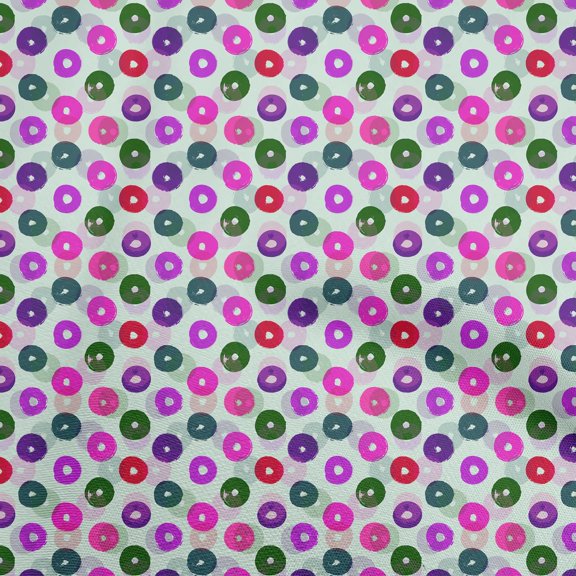 oneOone Velvet Purple Fabric Circle Dress Material Fabric Print Fabric By The Yard 58 Inch Wide