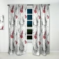 thumbnail image 2 of Designart 'Birds With Pattern' Farmhouse Curtain Panel, 2 of 5