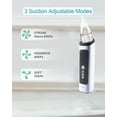 thumbnail image 3 of Baby Nasal Aspirator , Electric Baby Nose Sucker with Adjustable 3 Levels Suction, Rechargeable Booger Sucker for Babies with Color Light and Nursery Rhymes, 3 of 9