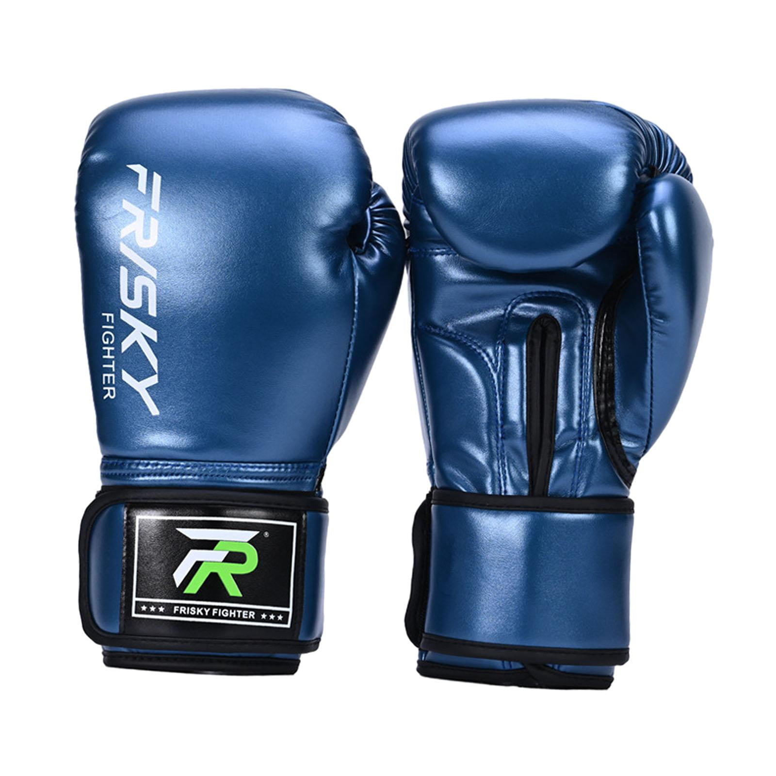 funtasica Boxing Gloves Boxing Equipment Kickboxing Gloves Punching Gloves Sparring Gloves for Sparring Karate Sanda, Workout Taekwondo blue 12OZ