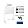 thumbnail image 4 of Excello Global Products Dry-Erase Mobile Whiteboard Aluminum Frame 48" x 32" (EGP-HD-0066), 4 of 5