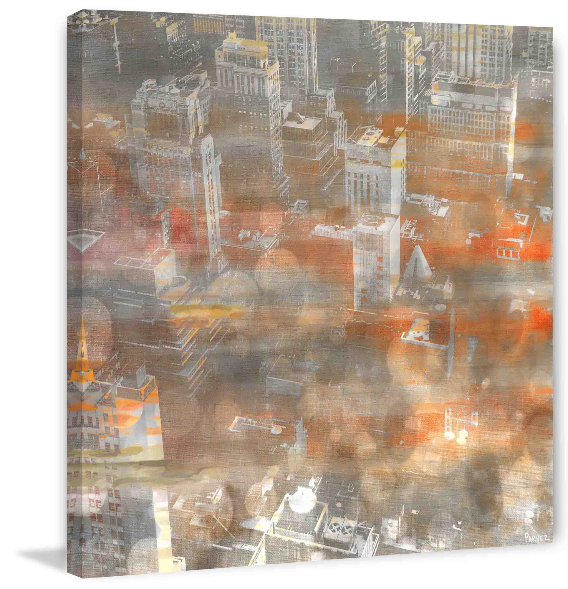 Parvez Taj "Rooftops" Print on Canvas